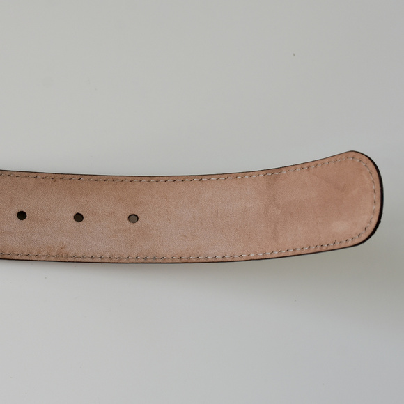 Gucci Rose Gold Snakeskin GG Logo Belt